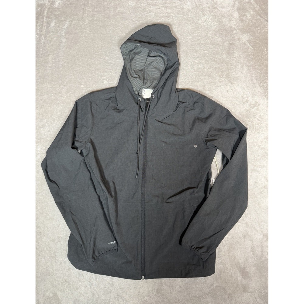 Vuori Outdoor Trainer Shell Women’s S Black Hooded Full Zip Woven Jacket VW501
